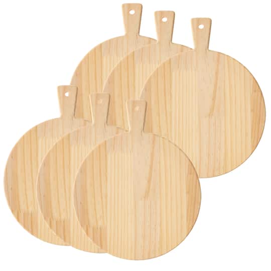 6 Pack: 14.7" Unfinished Wooden Cutting Board by Make Market®